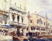 The Piazzetta and the Doge's Palace - 约翰·辛格·萨金特